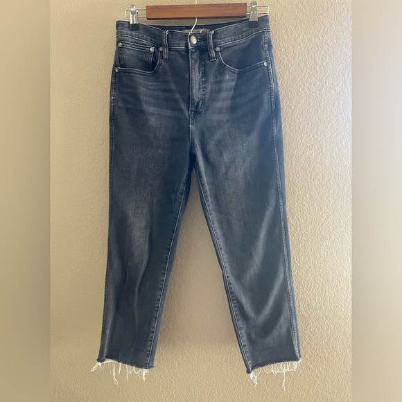 J. Crew Point Sur Charcoal Wash Black Shoreditch Straight Jeans Women's Size 27P - Picture 2 of 10